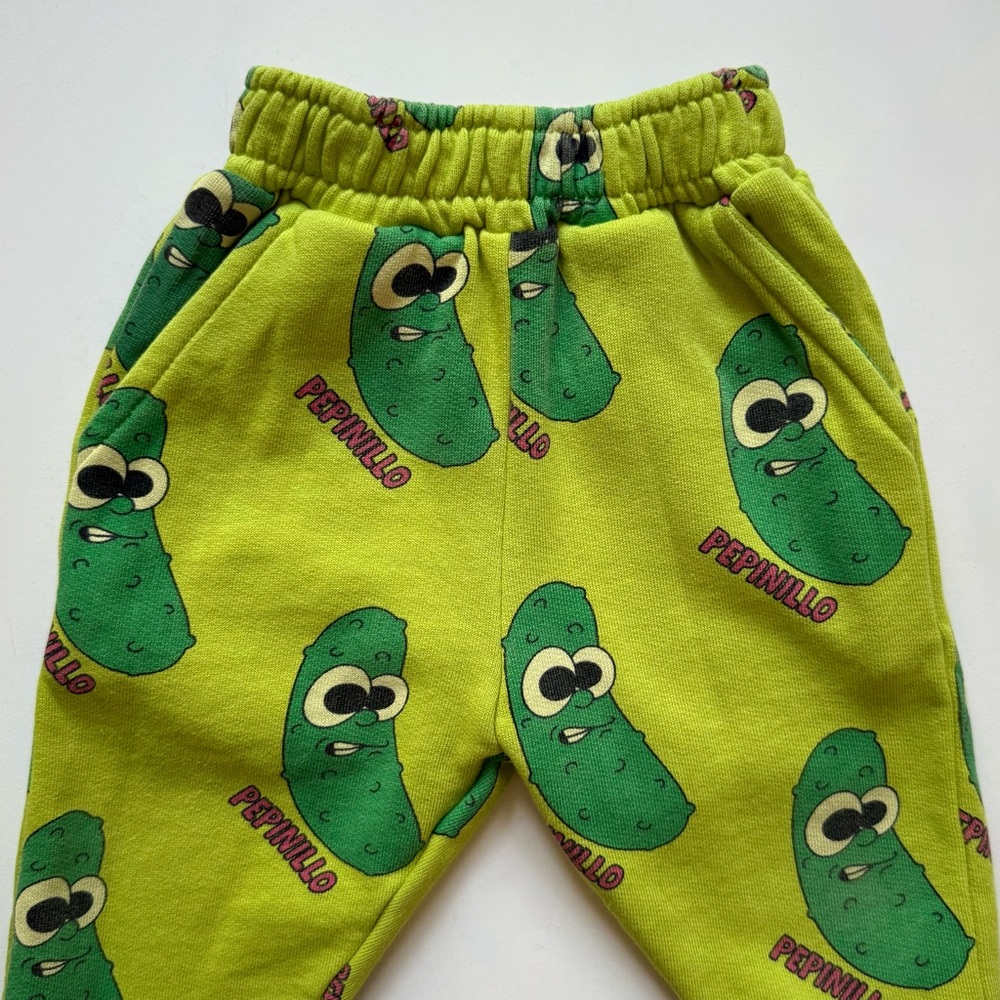 Hugo Loves Tiki Kids Unisex Pickles Sweatpants - Green - Size 6-12M - Picture 3 of 10